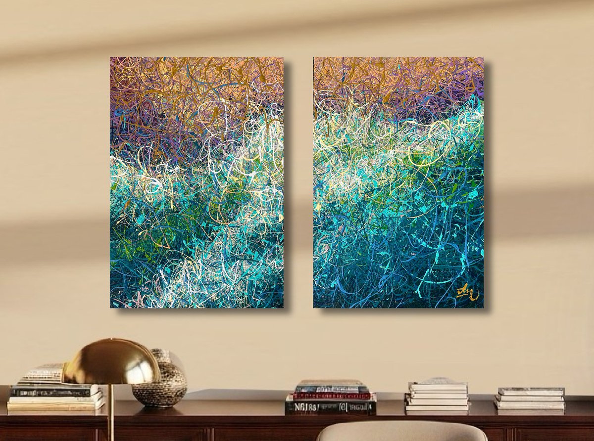  Waves Of Inner Light By Nadiia Antoniuk, 39 X 29, Artwork For Sale On Artfinder