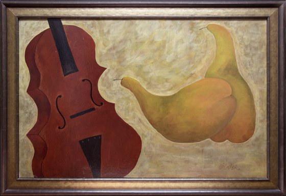 Violin and Pears