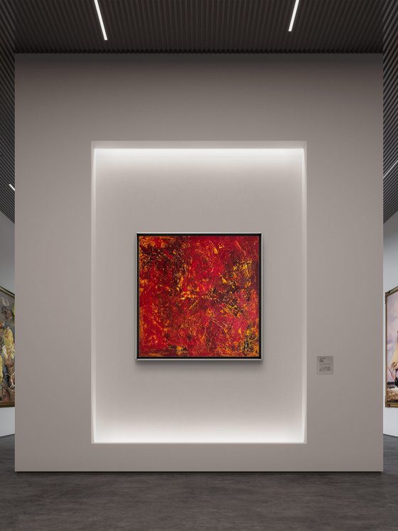 „Ember Veil“ 80x80x2 cm