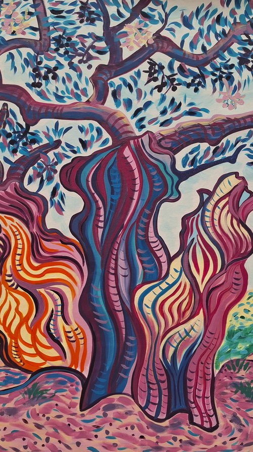 Between Worlds, an Olive Tree by Kirsty Wain