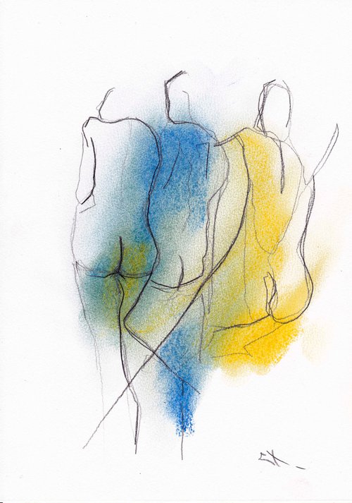 Trois nus de dos by Lionel Le Jeune