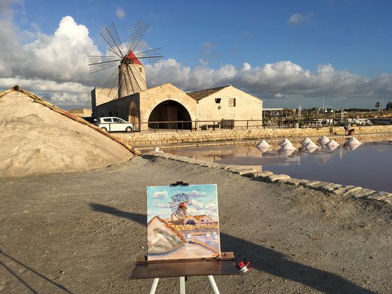 Salt mill at Trapani