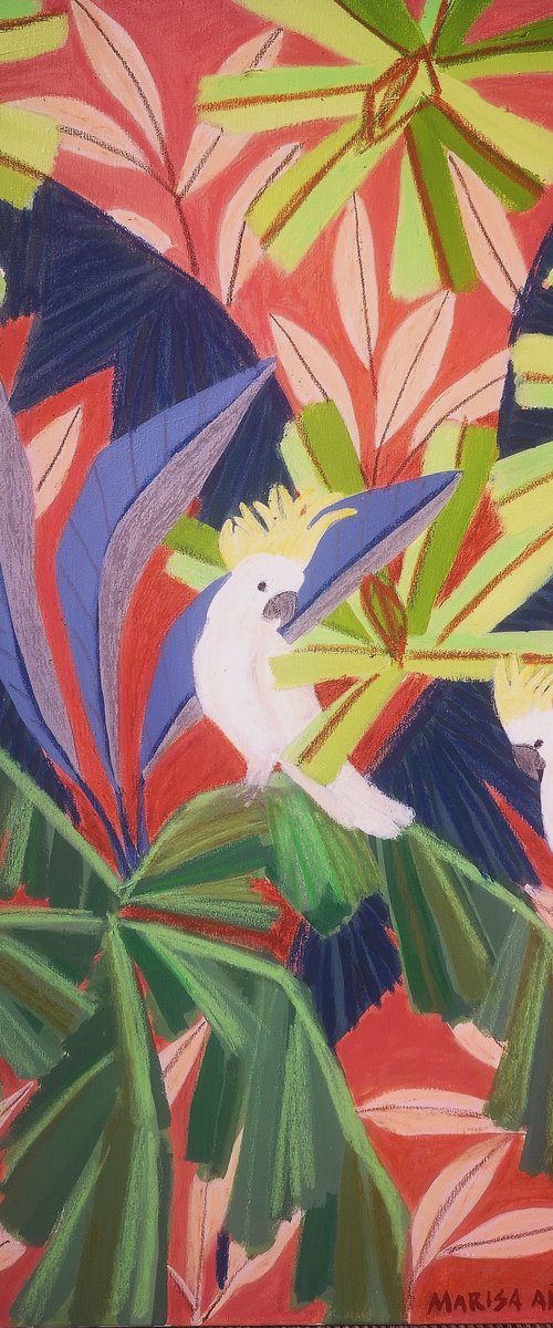 Jungle with Cockatoos I by Marisa Añón