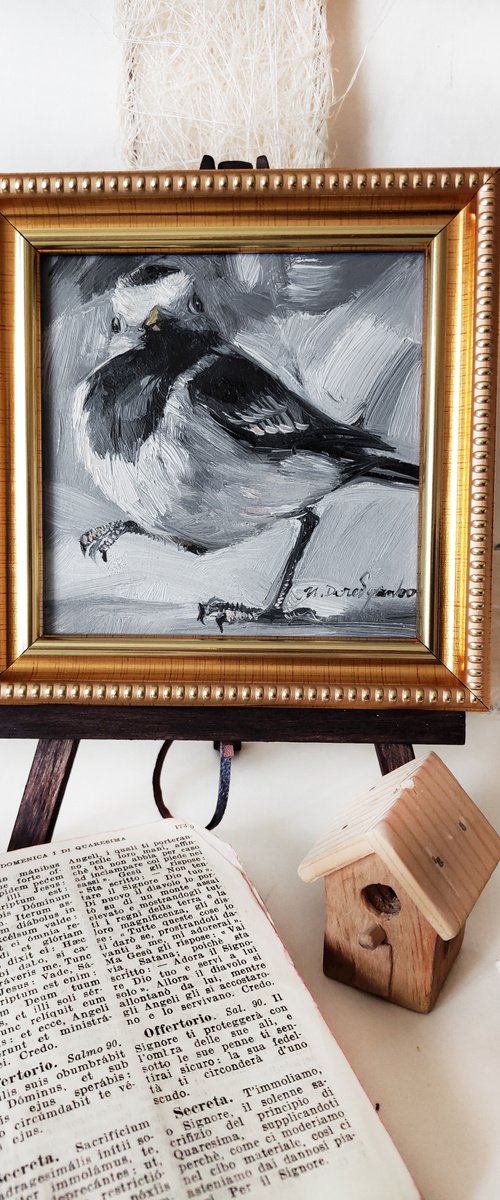 Black and white bird by Nataly Derevyanko