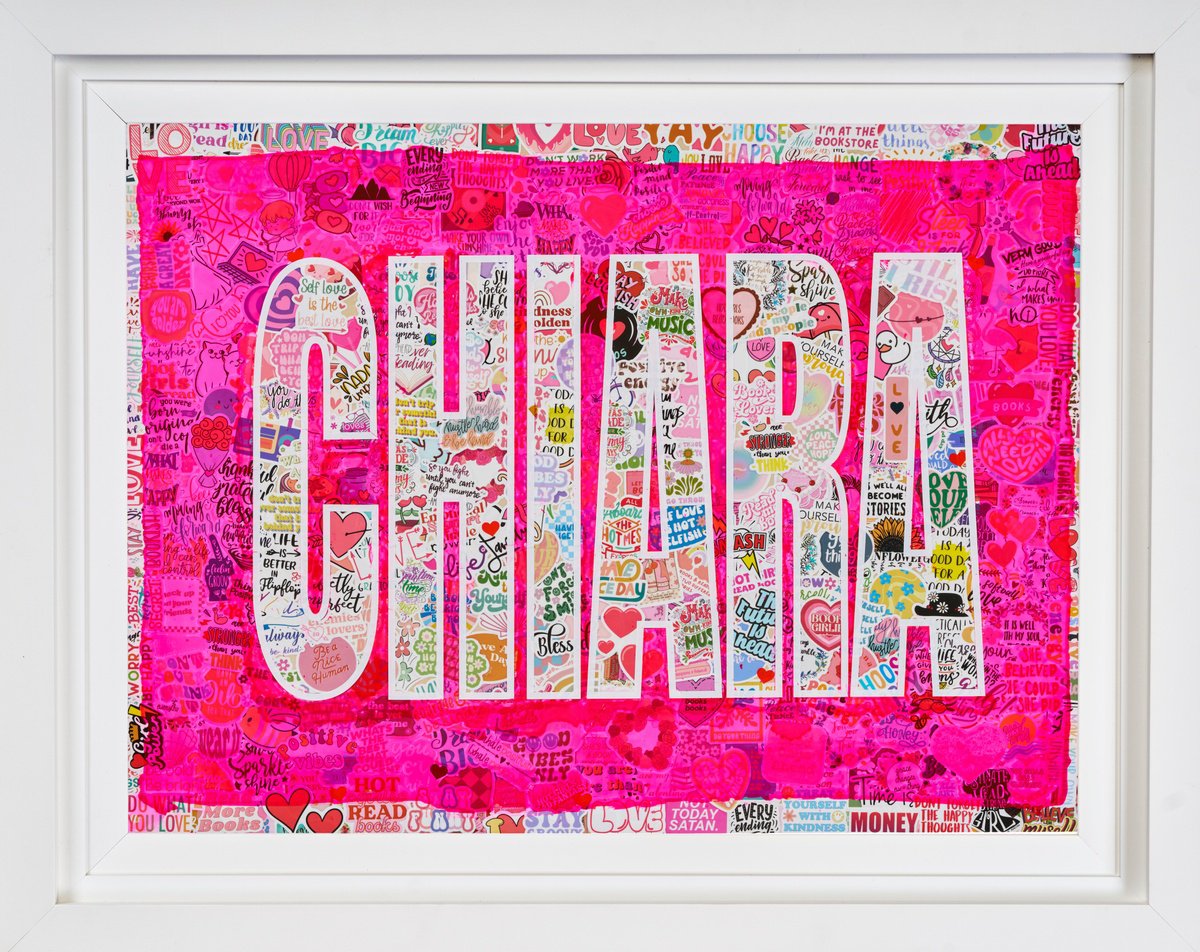 Portrait Painting By Xavi Castel, 39 X 26", Chiara, Original Artwork