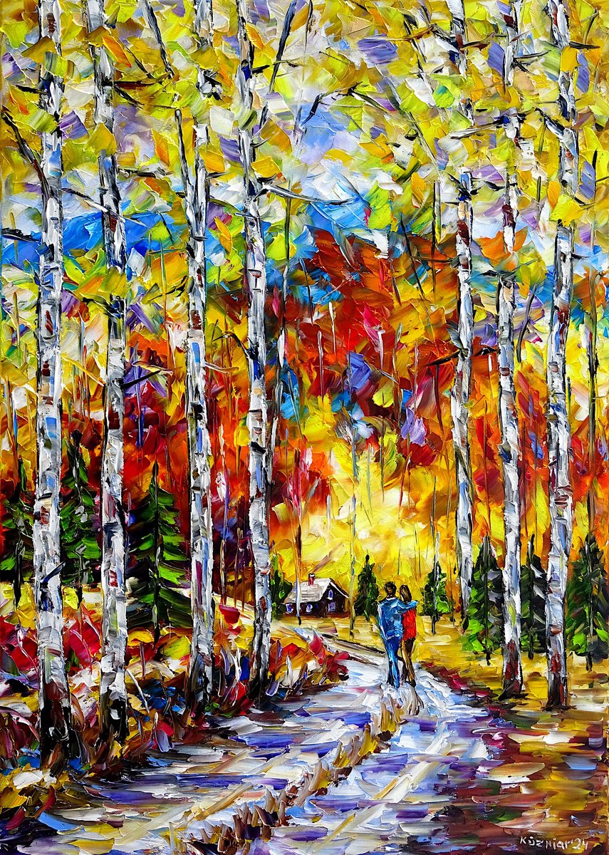 Expressive Oil Painting , On The Way Home By Mirek Kuzniar, 20 X 28, Artwork For Sale On Artfinder