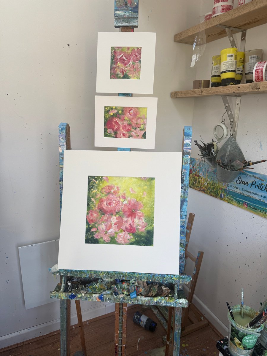 Expressive Botanical Acrylic Painting By Emma Sian Pritchard, 23 X 21, Whispers Of Summer, Original Artwork