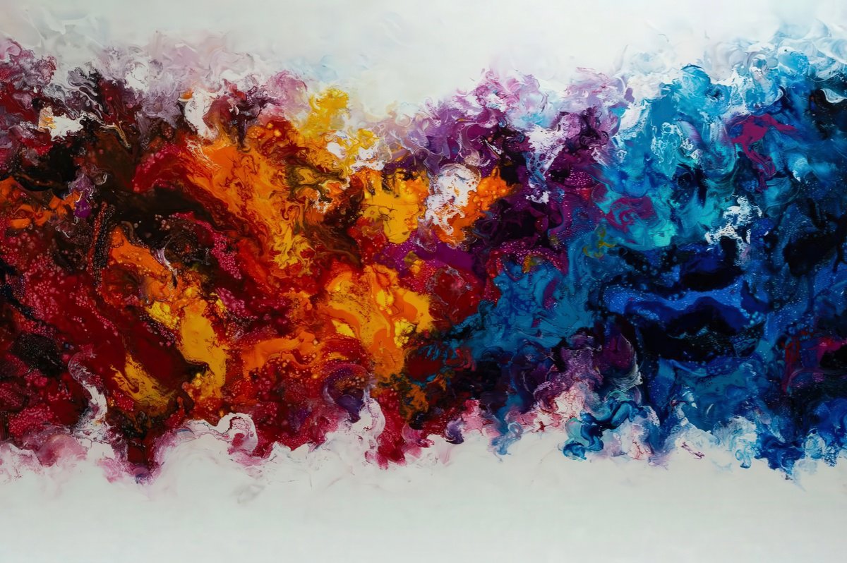 Abstract Acrylic Painting By Art By Catalin, 71 X 47, Elegance 9, Original Artwork