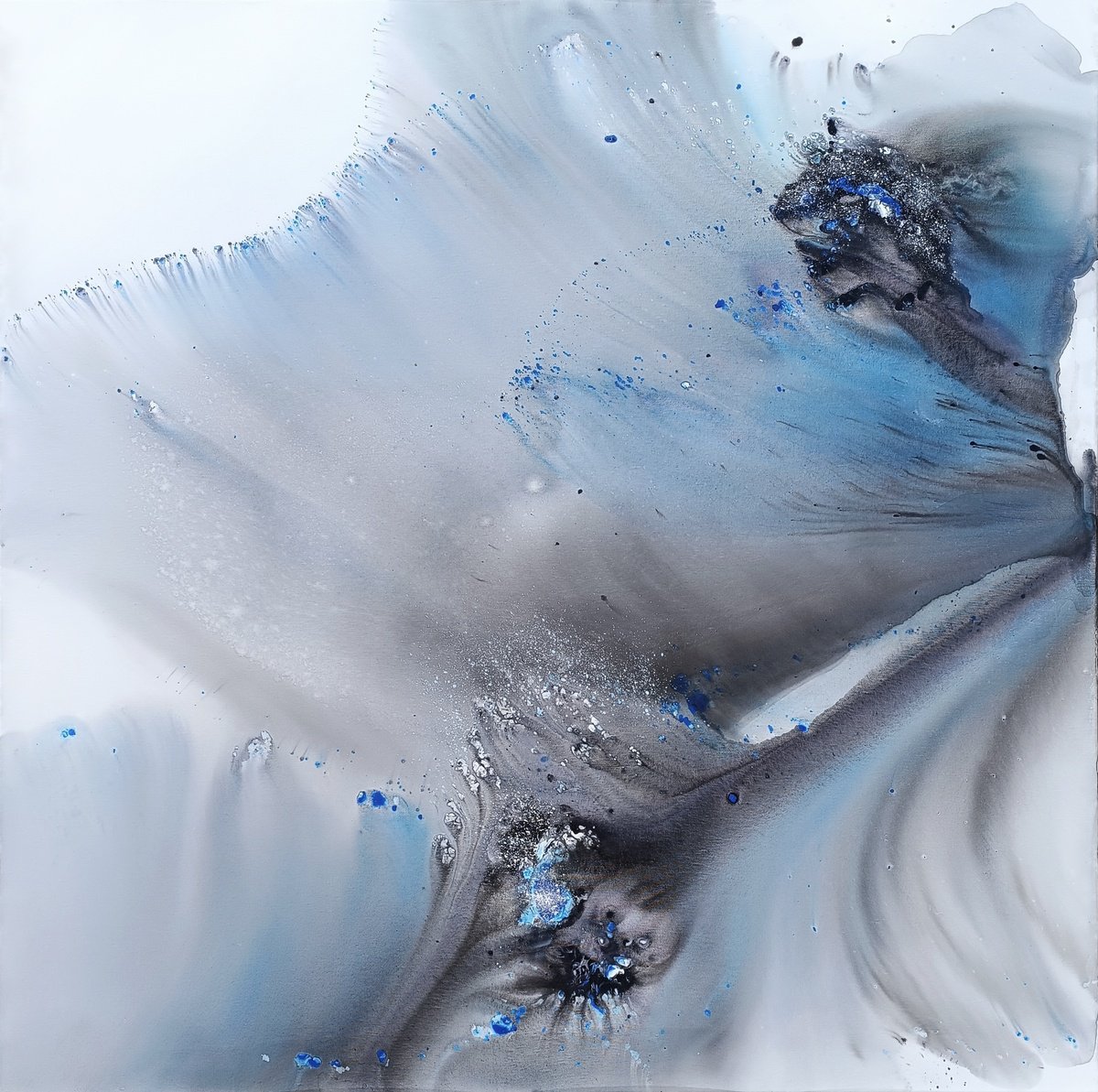 Abstract Landscape Acrylic Painting By Muriel Napoli, 47 X 47", Nature 506, Original Artwork