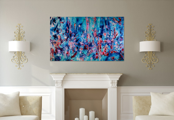 Endlessly blue (Red and purple mirrors)