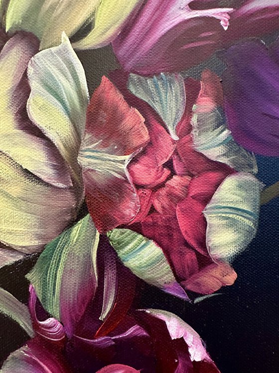 Scattered tulips