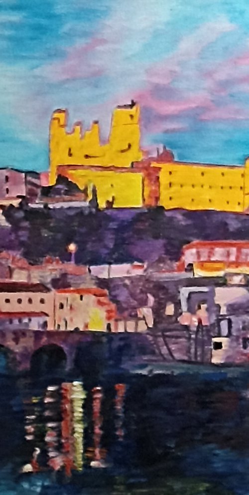 City with castle by Isabelle Lucas