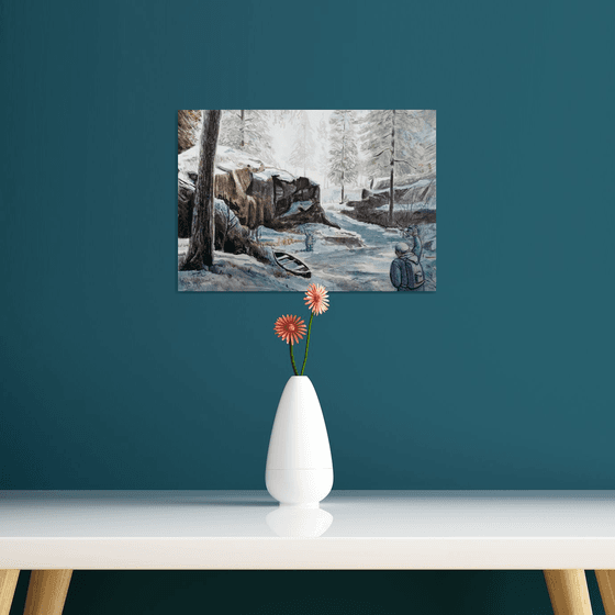 Meeting on the frozen river