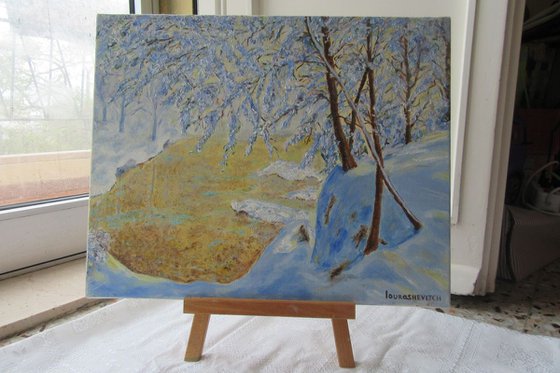 On a winter day | Original Oil on Canvas Painting