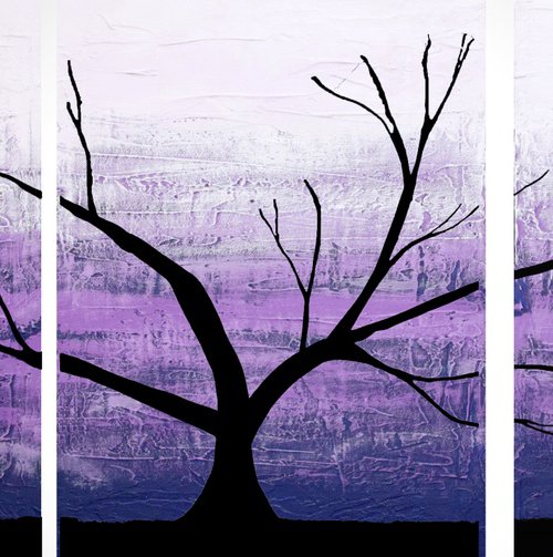 tree of life in purple violet by Stuart Wright
