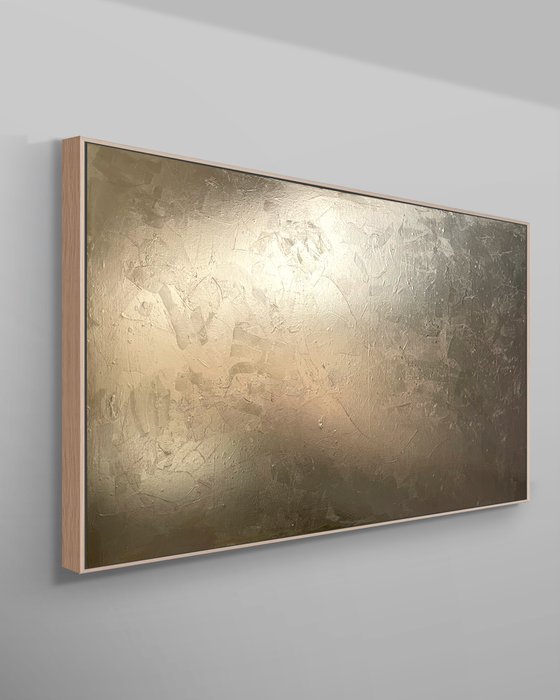 Eternal Wisdom - 152 x 76 cm - metallic gold paint on canvas