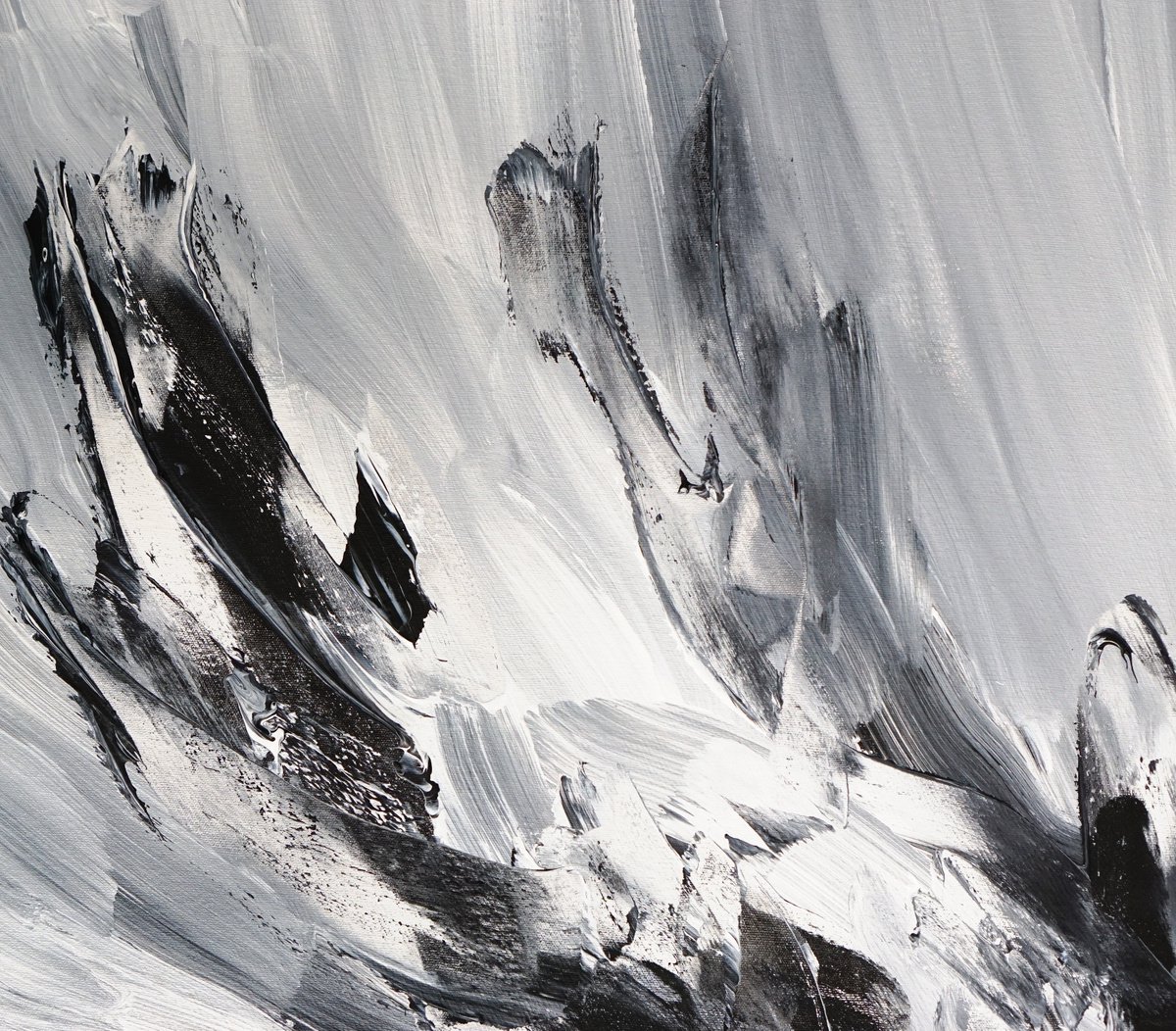 Black And White Energy XXL 1 by Peter Nottrott (2022) : Painting Acrylic on  Canvas - SINGULART