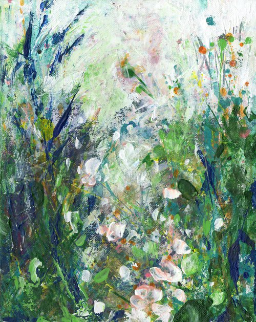 Garden Of Enchantment 10 - Floral Landscape Painting by Kathy Morton Stanion by Kathy Morton Stanion
