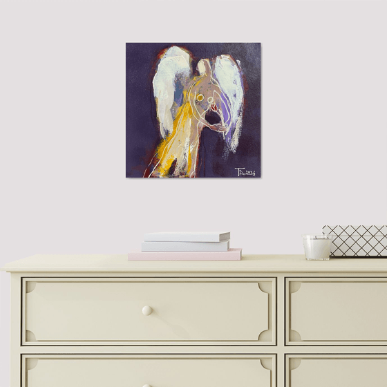 Angel with a flower.