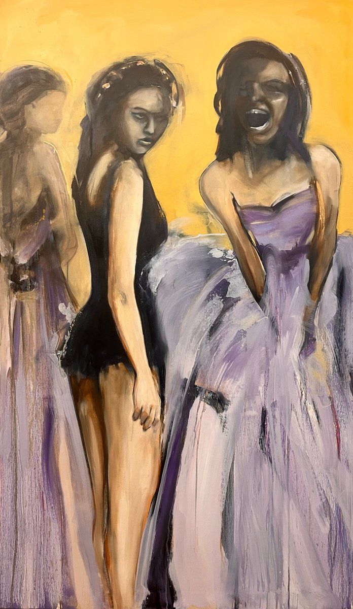 Expressive Oil Painting , Shout And Anger By Romuald Mulk Musiolik, 28 X 47, Artwork For Sale On Artfinder
