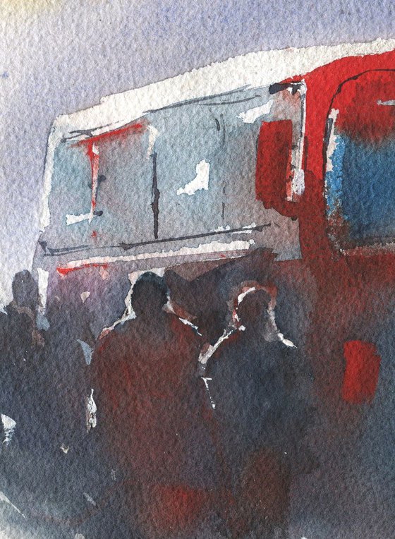 City Bus in Morning Light