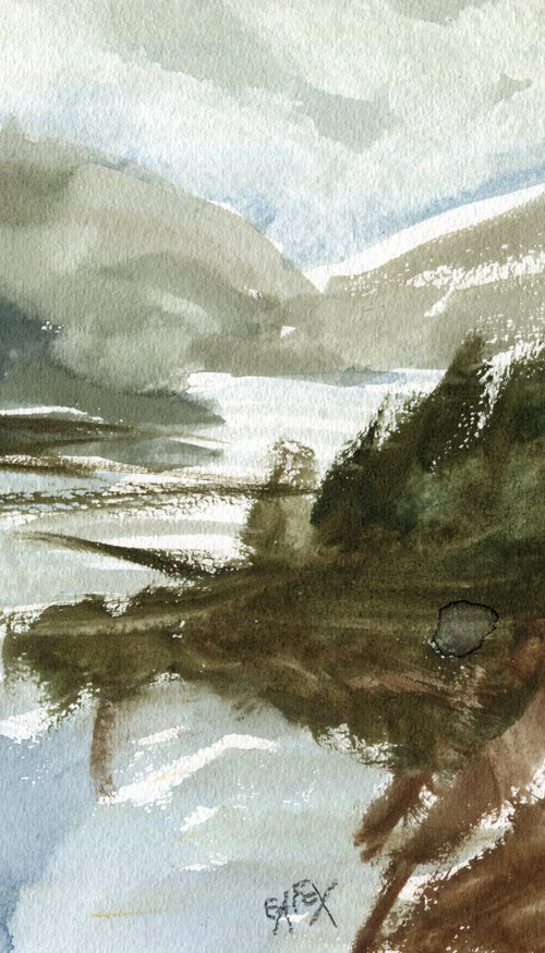 Misty Lake by Elizabeth Anne Fox