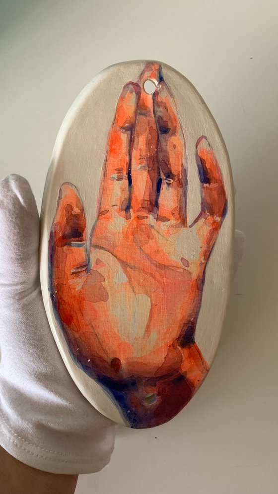 Ceramic female hand