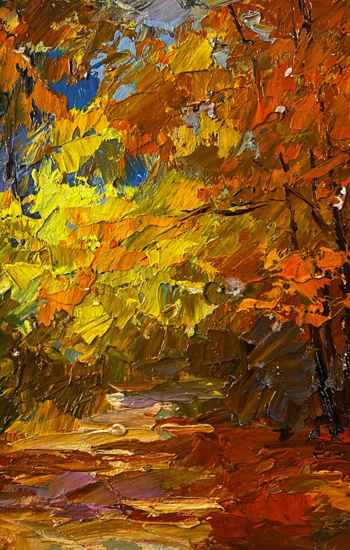 Golden Autumn Forest by Boris Serdyuk