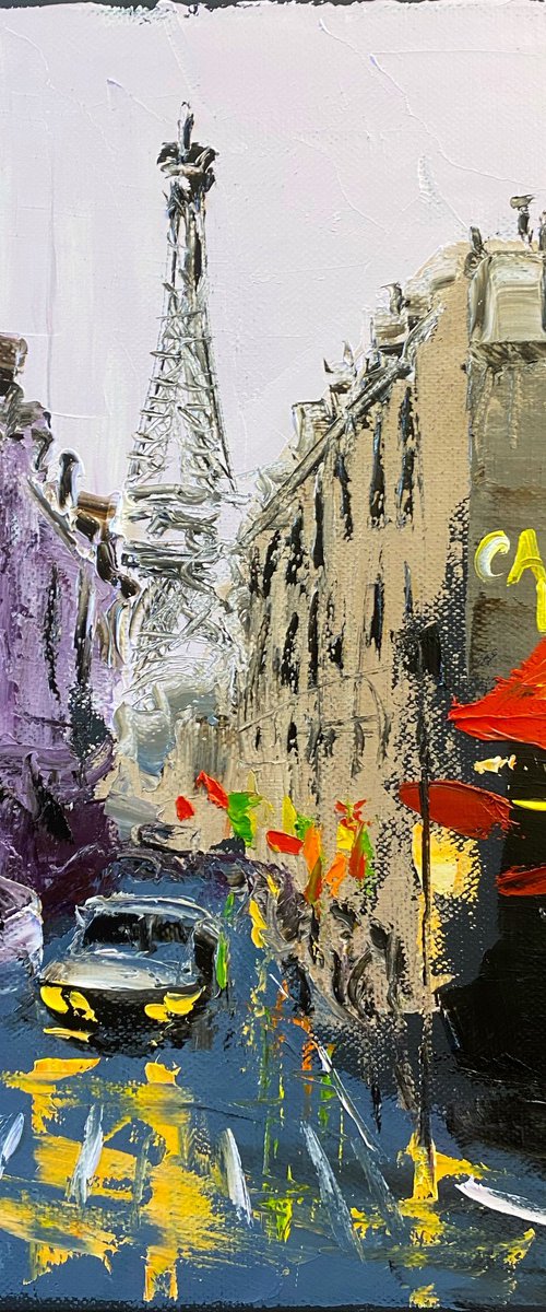Rainy Parisian street by Dmitry Fedorov