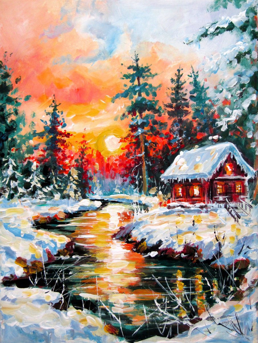  Beautiful Wintertime Vi By Kovacs Anna Brigitta, 12 X 16, Artwork For Sale On Artfinder