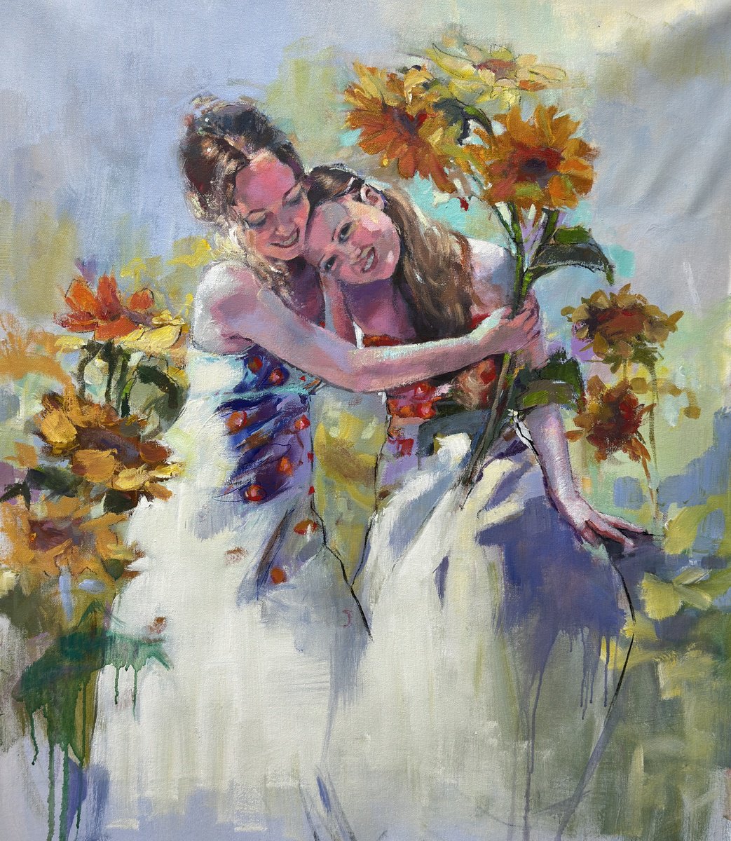 Impressionistic Portrait Acrylic Painting By Faiqa Uppal, 35 X 39, You