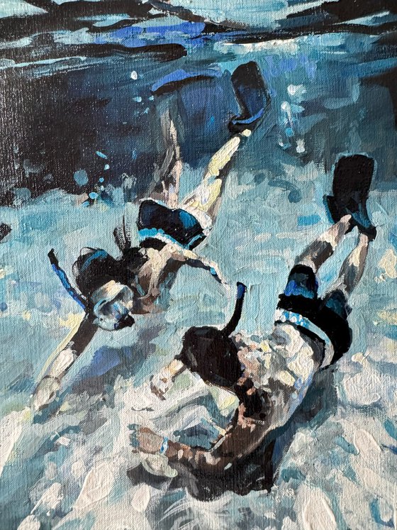Diving the ocean