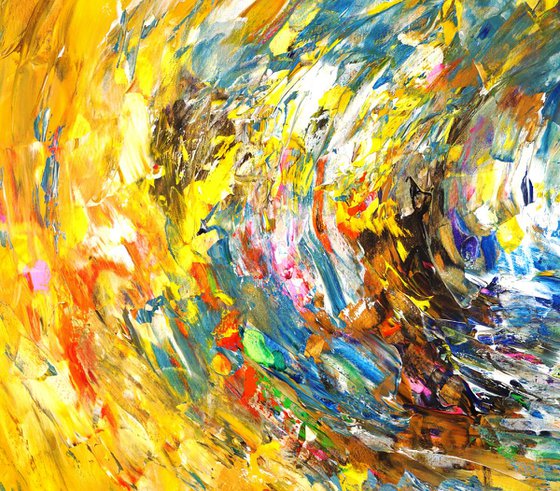 Yellow And Blue Abstraction L 1