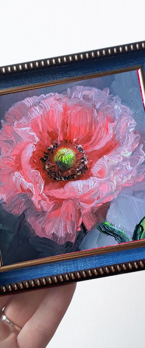 Poppy painting original by Nataly Derevyanko