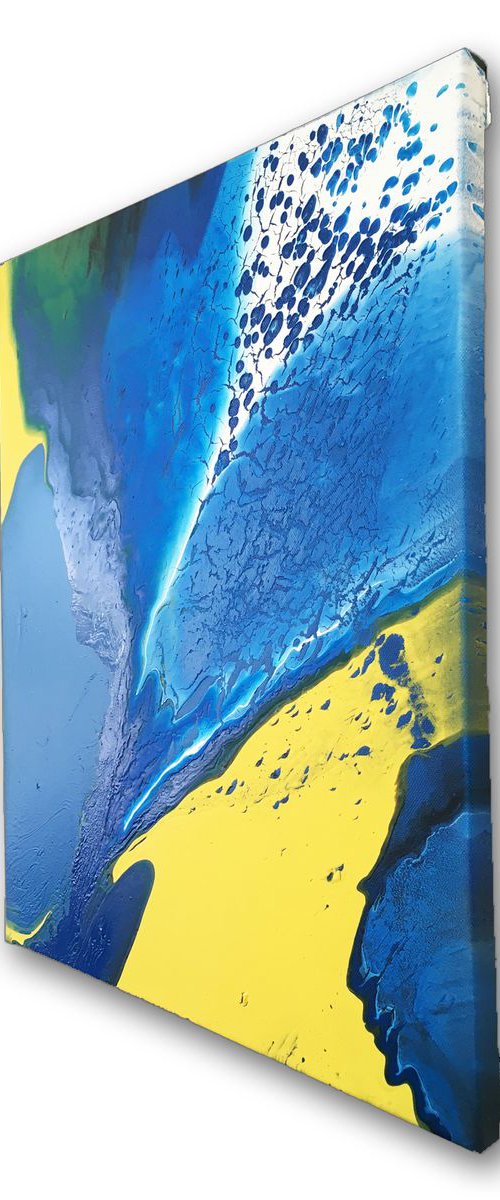 "Cold Fusion" - FREE USA SHIPPING - Original Abstract PMS Acrylic Painting - 16 x 20 inches by Preston M. Smith (PMS)