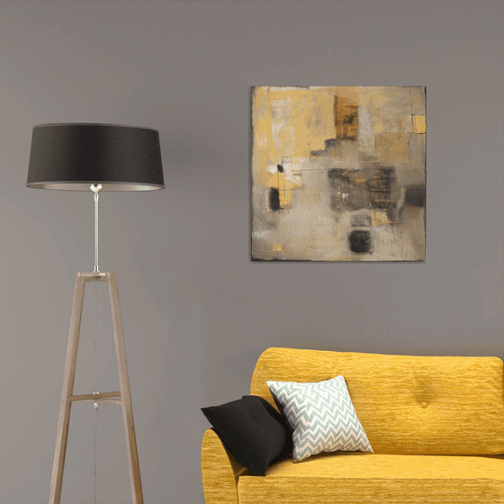 Wabi-Sabi #2  30x30" 76x76cm Abstract Art by Bo Kravchenko