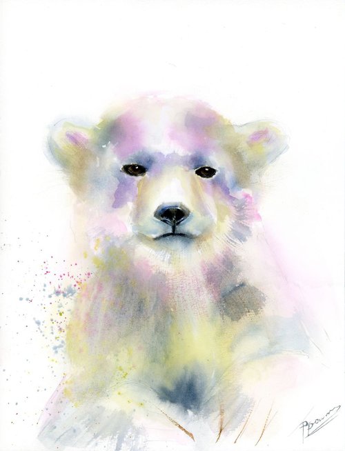 Polar bear portrait by Olga Shefranov (Tchefranov)