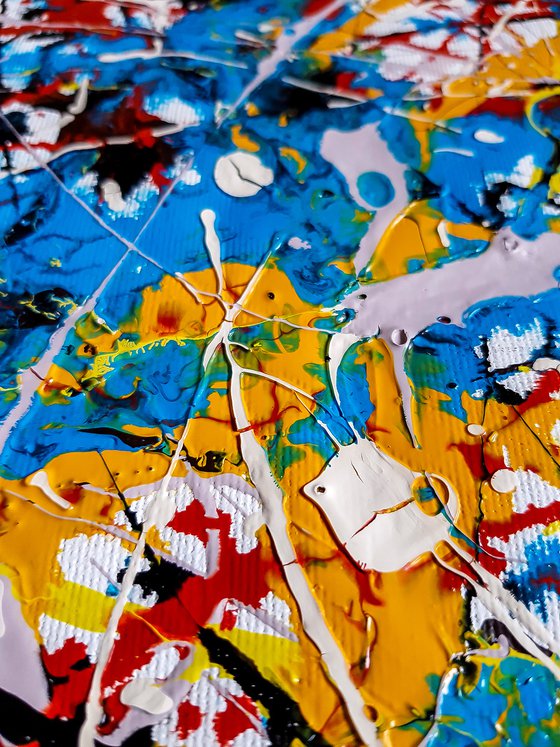 - Tematia - Style of JACKSON POLLOCK. Abstract Expressionism Painting.