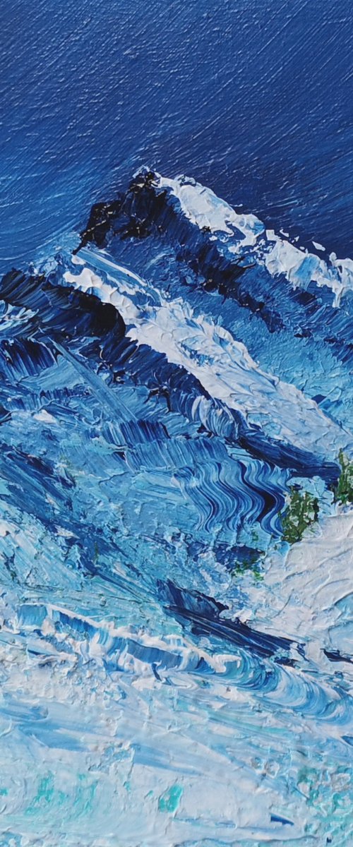 Winter Scene blue, small, gorgeous by Mel Graham