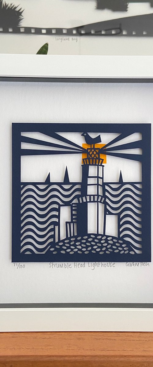 LIGHTHOUSE Paper Cut by Caroline  Rees
