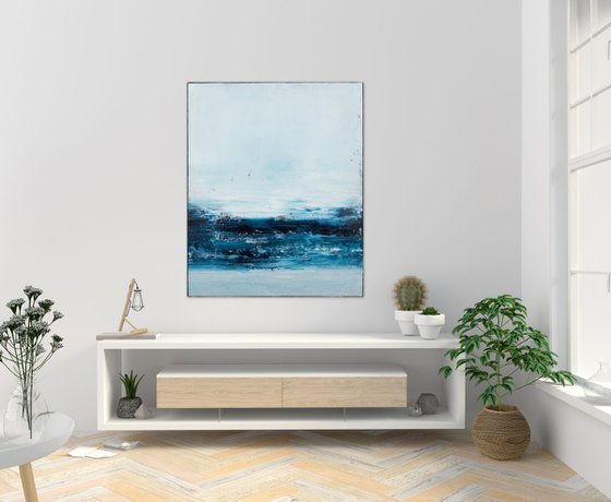 Blue abstract painting KR191