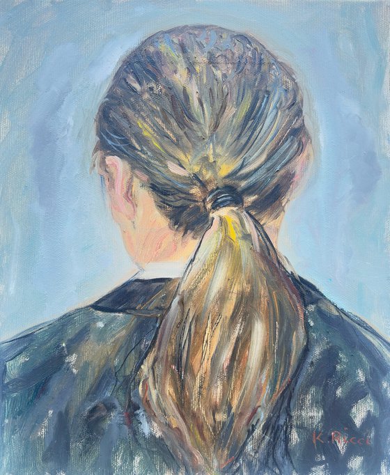 Back View Woman Portrait