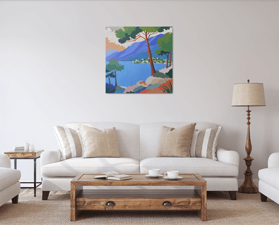 Red Trees by the Sea