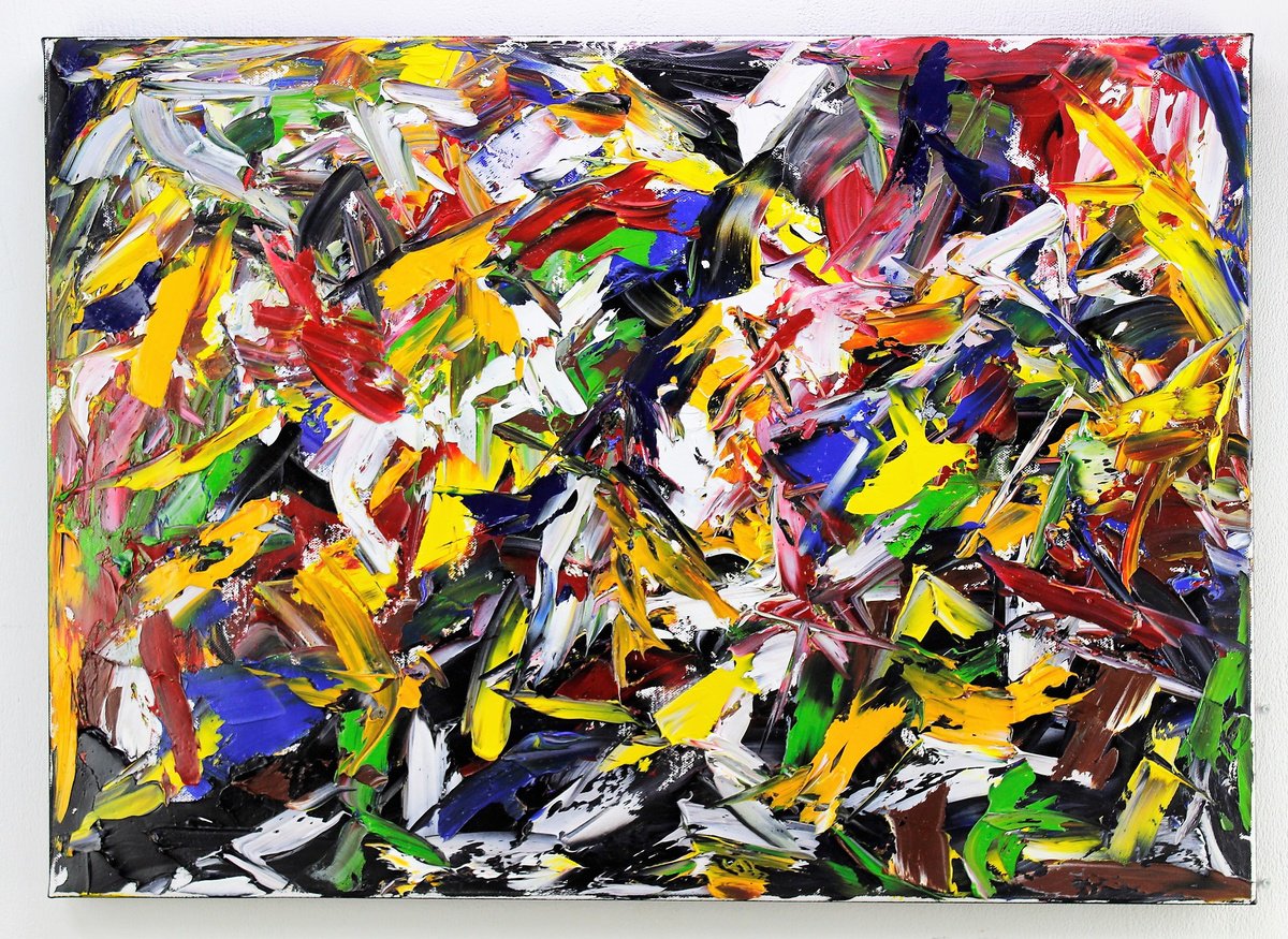 Abstract Oil Painting By Alessandro Butera, 28 X 20, Nicola Arigliano: Butera, Original Artwork