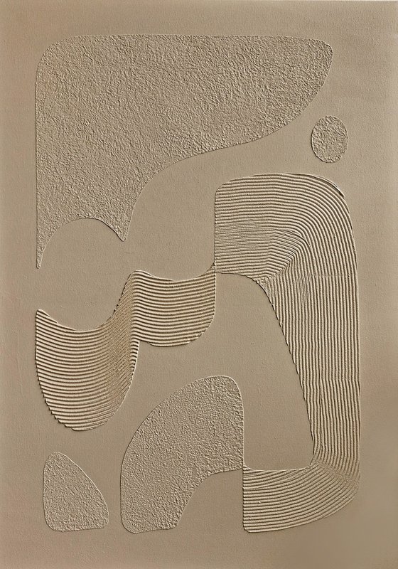 "Brown Bay" Abstract high textured art