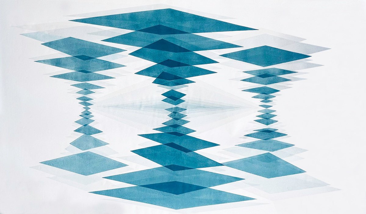 Abstract Acrylic Painting By Catia Goffinet, 59 X 35, Untitled 2, Original Artwork