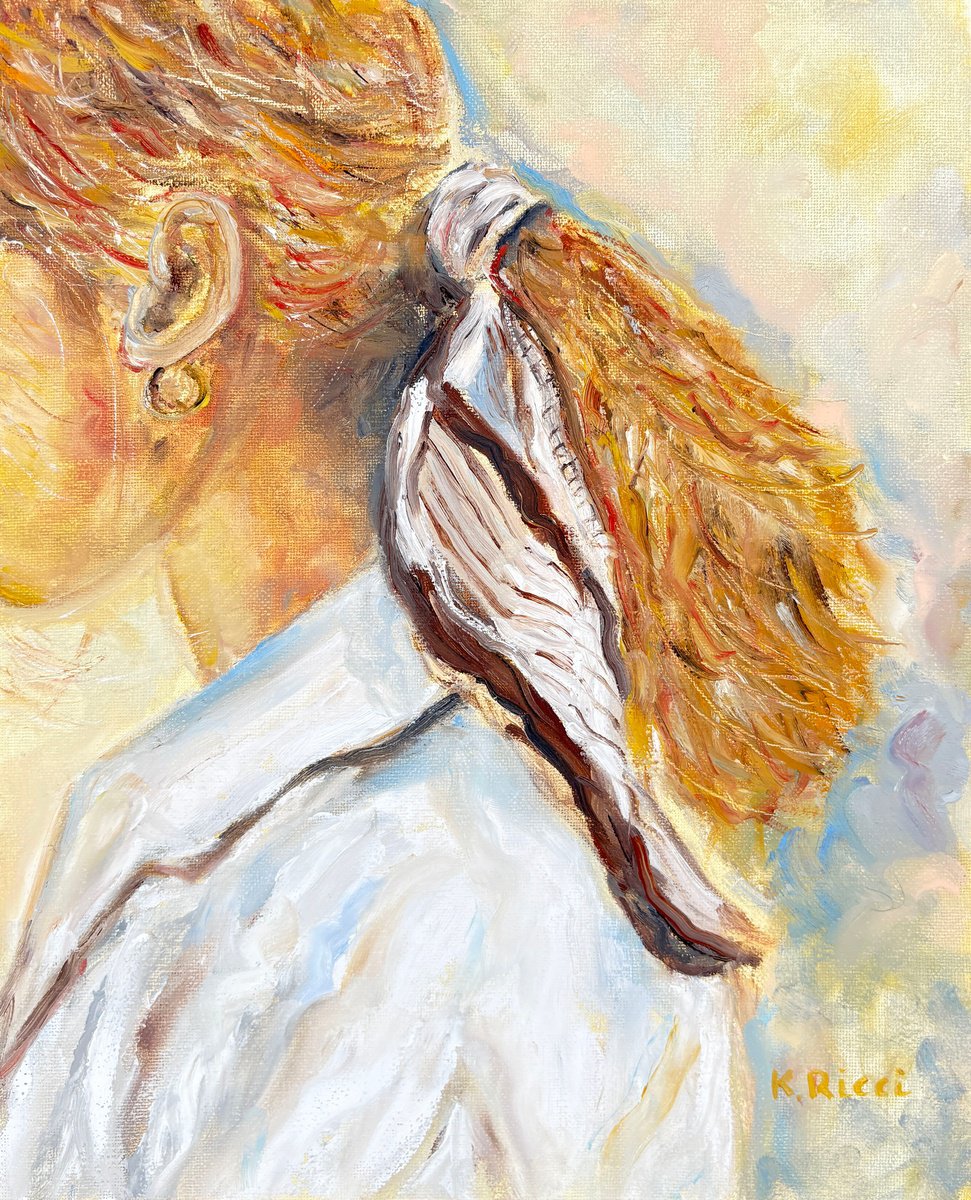 Side Portrait Of A Blonde Girl By Katia Ricci, 9 X 12, Artwork For Sale On Artfinder