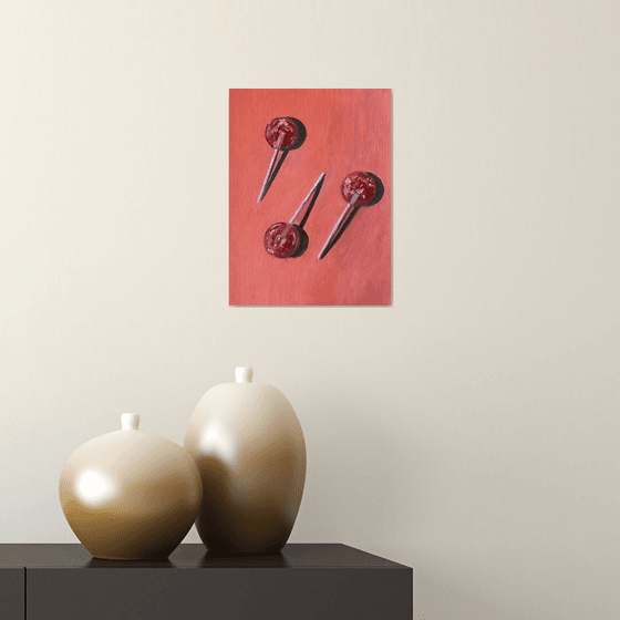 three lollipops — modern still life
