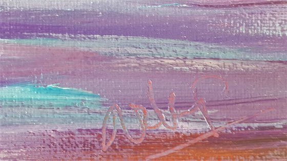 Purple Haze - a semi abstract misty sunrise horizon