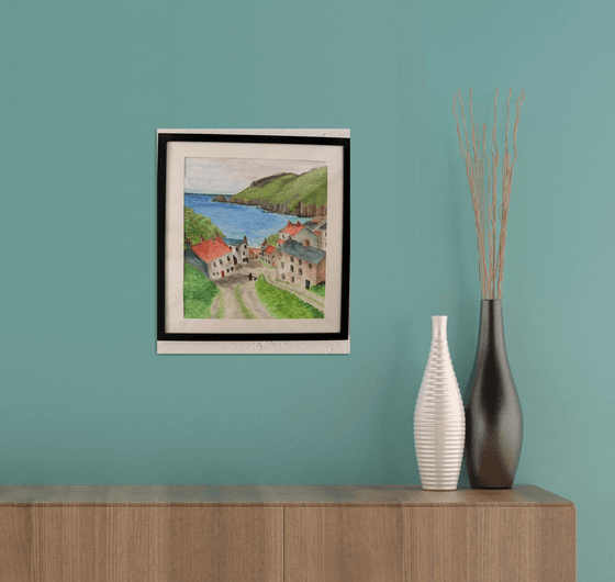 Cornwall - Coast Town Framed